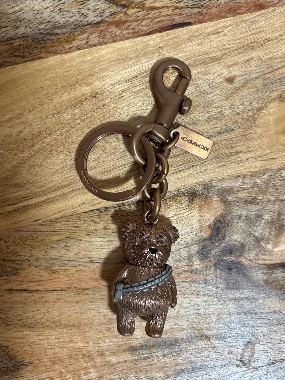 COACH STAR WARS X  BEARS Keychain Chewbacca Bronze Brown Metal